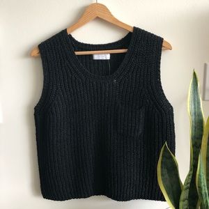 Oak + Fort Navy Knit Tank